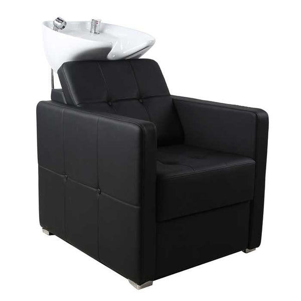 Dakota Back Wash Unit Black with White Basin