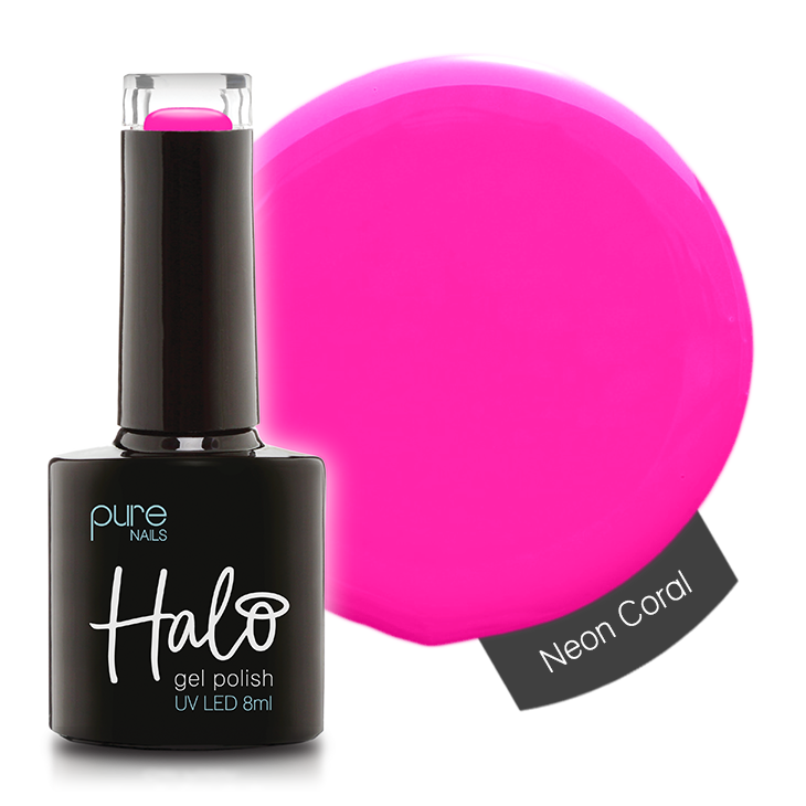 Gel Nail Polish Neon Coral 8ml