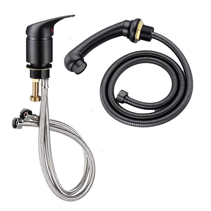 Complete Mixer Tap Set Black