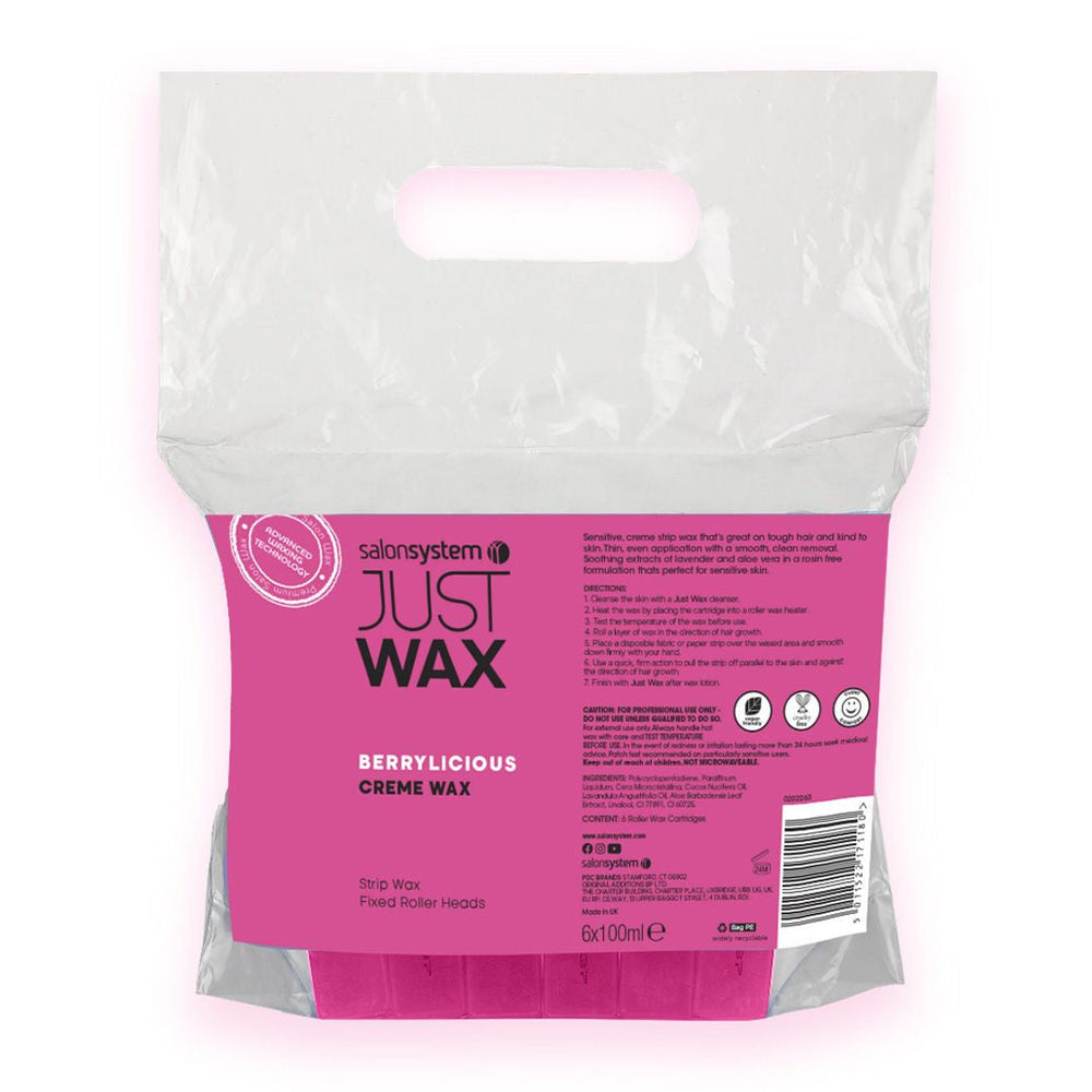 Just Wax Berrylicious Roller Creme Wax 6 x 100ml