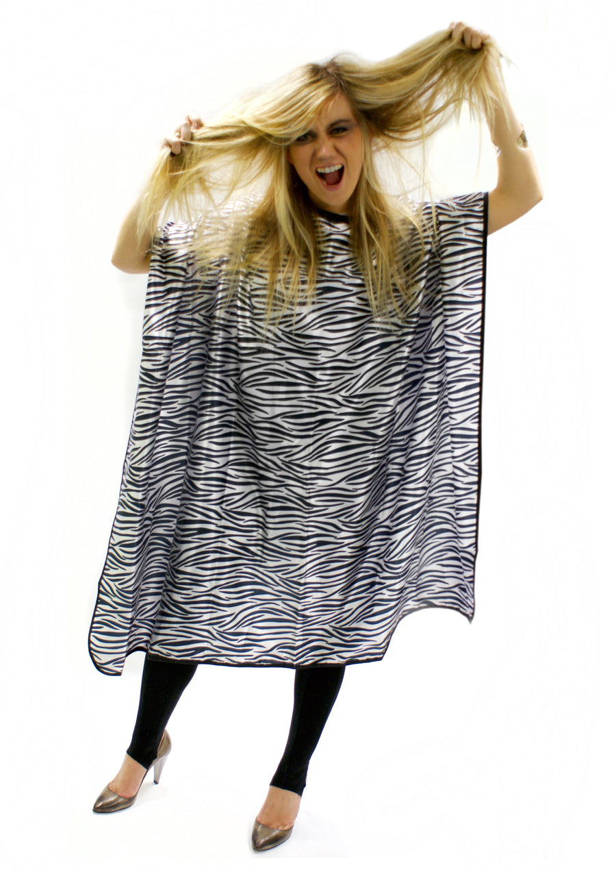 Hairdressing Gown Zebra Print