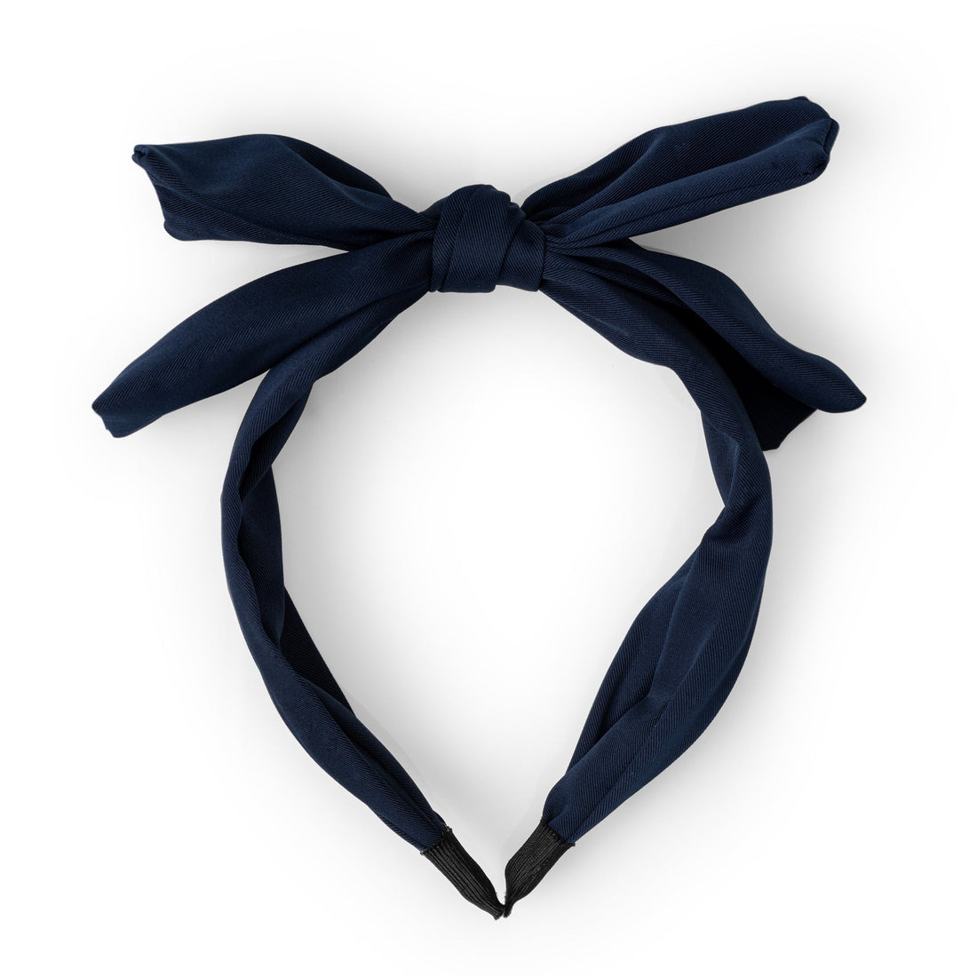 Rawr Satin Bow Headband - Navy