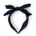 Rawr Satin Bow Headband - Navy