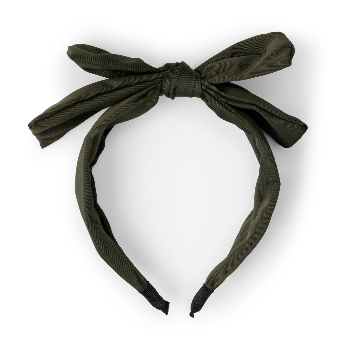Rawr Satin Bow Headband - Khaki