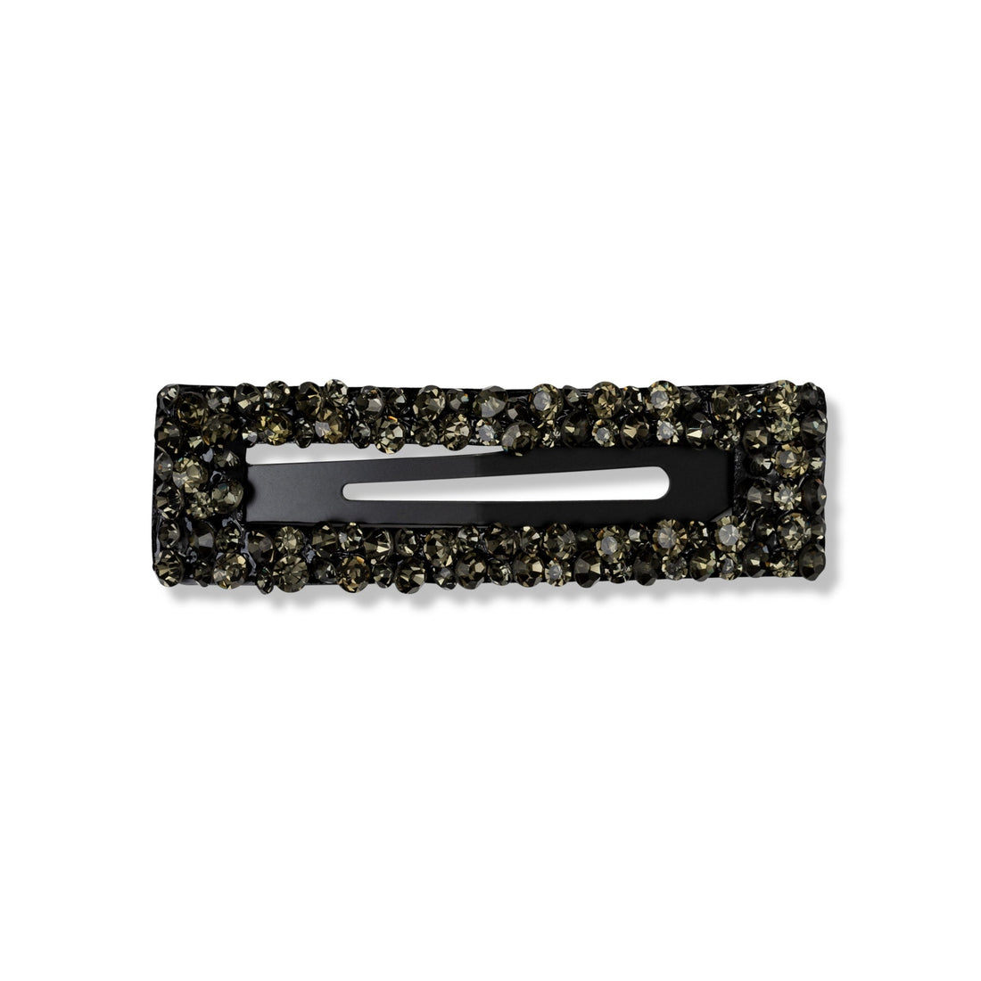 Rawr Rectangle Rhinestone Slide - Black