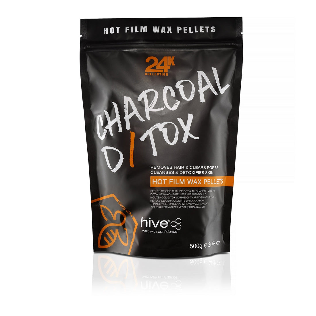 Charcoal Hot Film Wax Pellets 500g