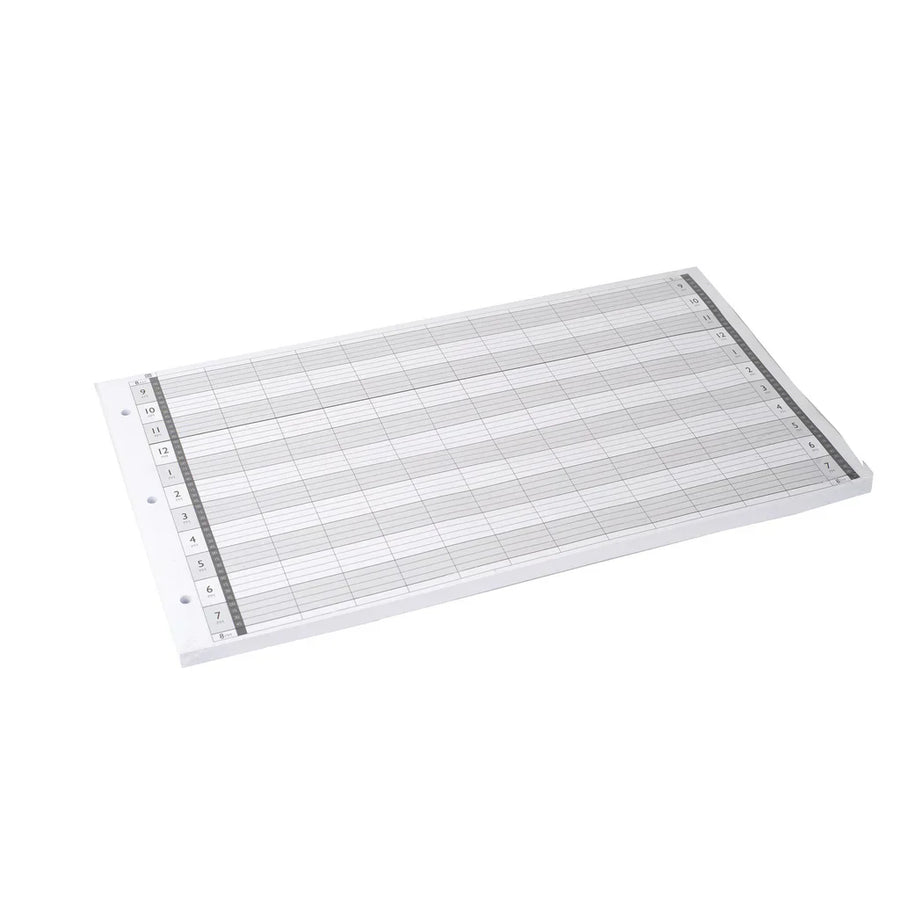 Loose Leaf Refill Pages 12 Assistant 3 Holes - 100pcs