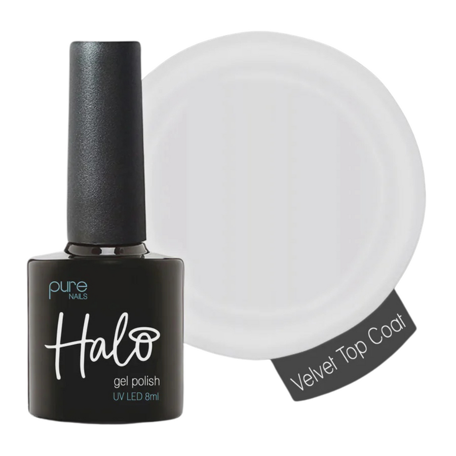 Halo Gel Polish 8ml Velvet Matte Top Coat Non-Wipe 8ml