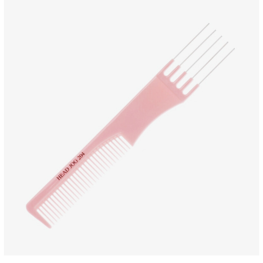 Head Jog 204 Metal Pin Comb Pink