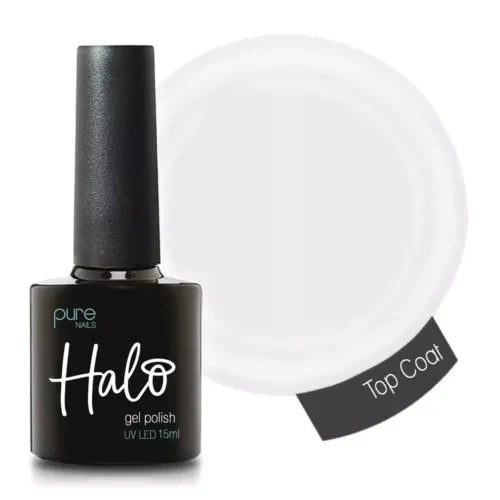 Halo Gel Polish Top Coat 15ml (Wipe)