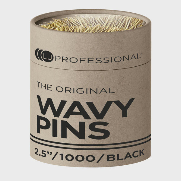LJ 2.5 Wavy Pins 1000pcs -  Black