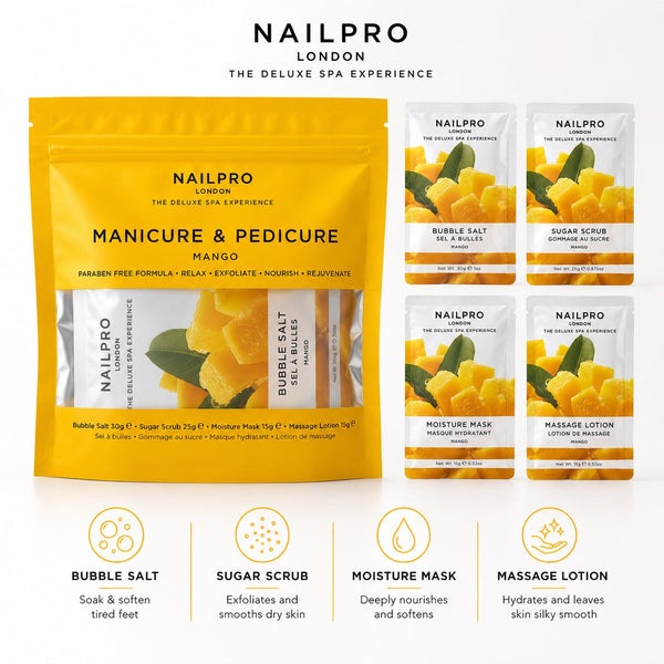 Nail Pro 4 Step Mani & Pedi Deluxe Spa Kit - Mango