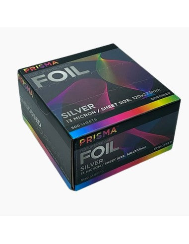 Prisma silver pop-up hair colouring foil 500 sheets 120 x 273mm
