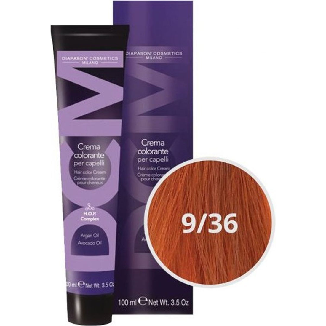 DCM Hair Color Cream 100ml 9/36 Very Light Golden Copper Blond