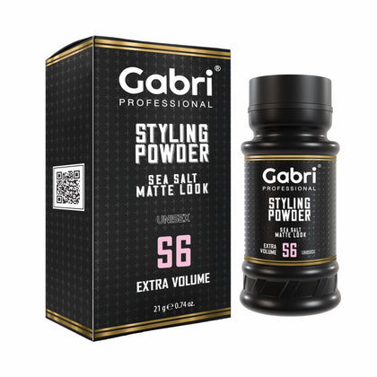 Gabri Powder Styling Powder Sea Salt Matte Look S6 Extra Volume 21g