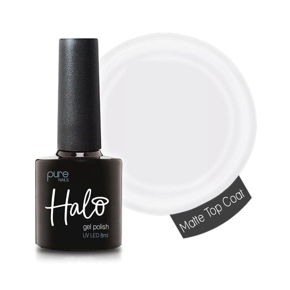 Halo Gel Polish Matte Top Coat 8ml (Non-Wipe)