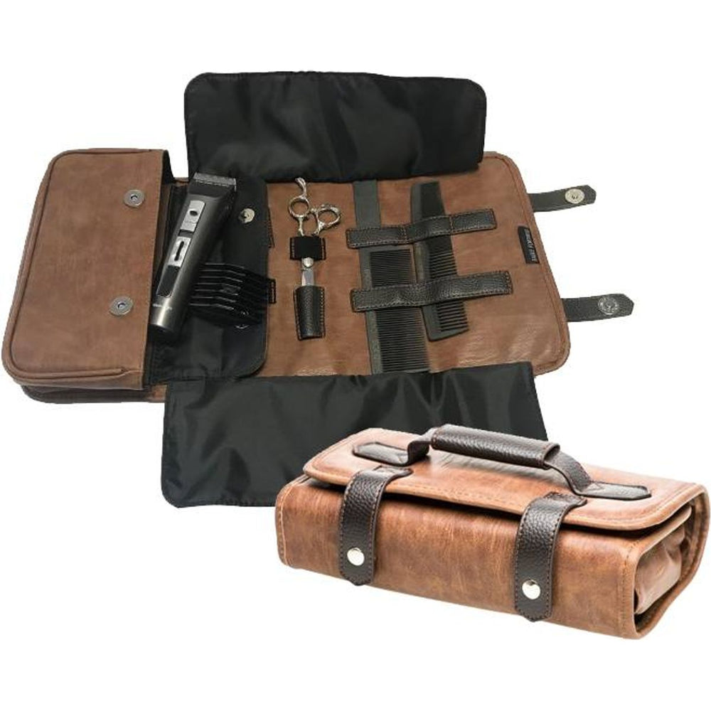 Head Jog Barbers Tool Roll Brown