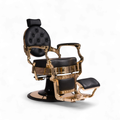 BUZZ Gold Black Barber Chair