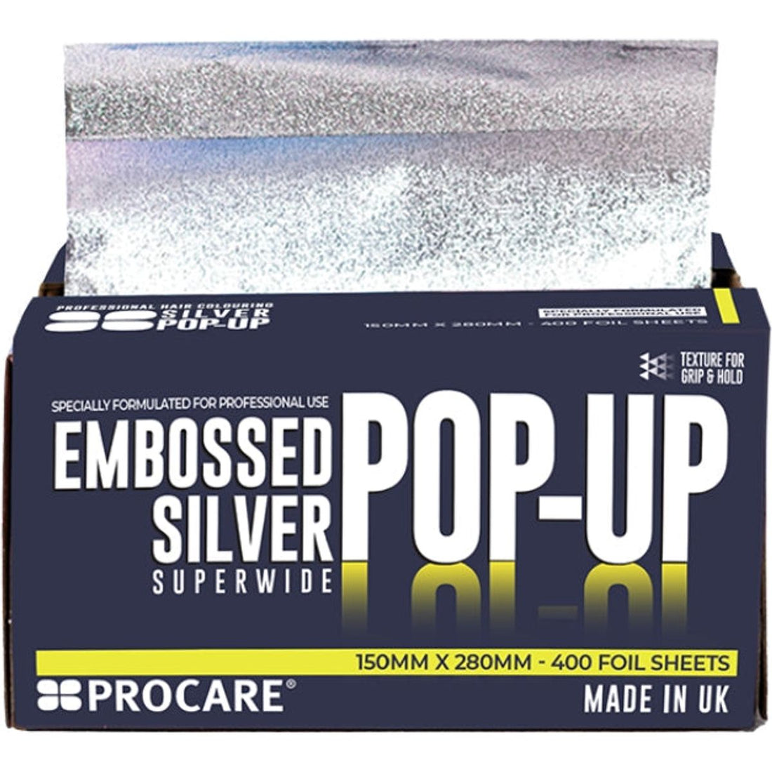 Procare Embossed Silver Pop-Up Foil 400 Sheets 150x280mm