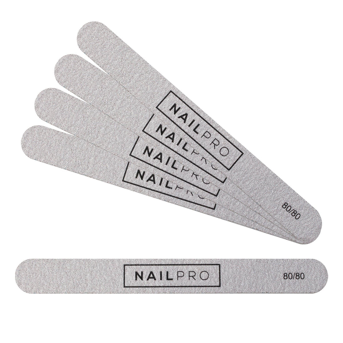 Nail Pro Regular Nail Files Zebra 80/80 Grit - 50Pcs