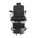 Chrysler Barber Chair Black with White Piping